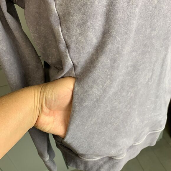 Lululemon‎ Scuba Crew Sweatshirt Size 8 Womens Washed Purple Quartz Yoga Running - Picture 3 of 8